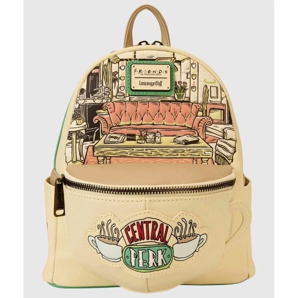 NWT Loungefly Friends Central‎ Perk Coffee Mug Scented Backpack & Crossbody Bag!